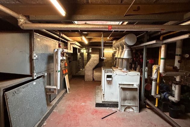 Complete plant room that has not been used for years_ soon to be completely decommissioned _ clear